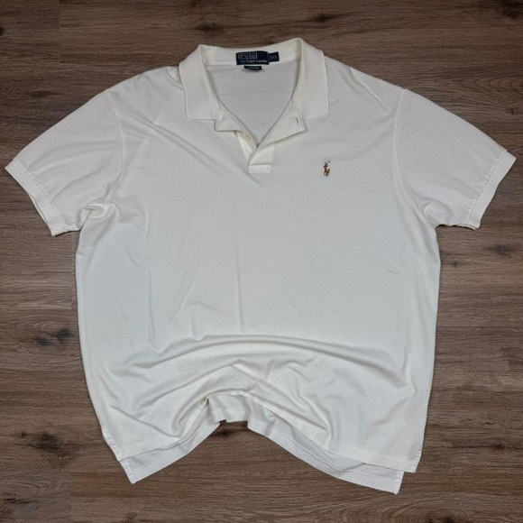 2000s polo ralph lauren white multicolored pony‎ polo - Picture 1 of 4